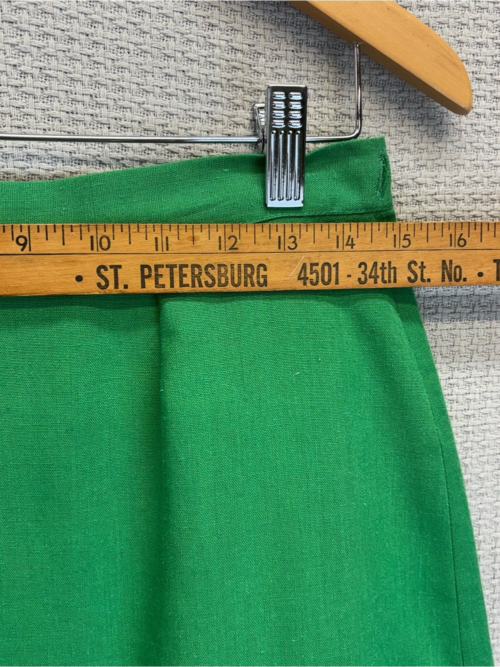 A Pretty Penny Green Handmade Patchwork Tropical Birds Wrap Skirt S Cottagecore - Picture 11 of 13